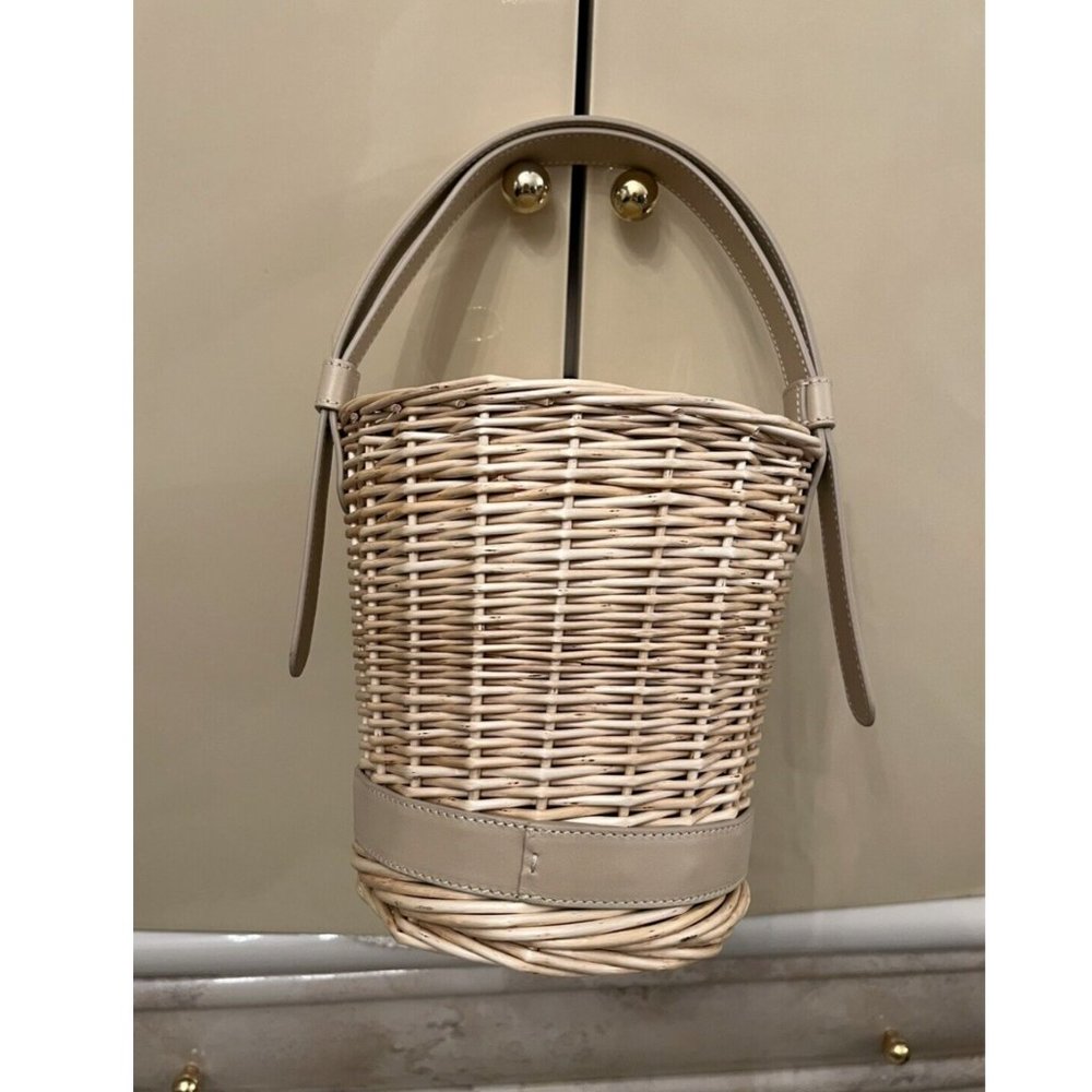 SOLD RARE NWOT POLENE L'OSIER WICKER BASKET BUCKET BAG SAND PURSE - Picture 4 of 12